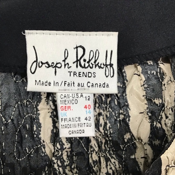 Joseph Ribkoff Veston Jacket Textured Fabric Black/Brown Career Casual Size 12 - Picture 5 of 8